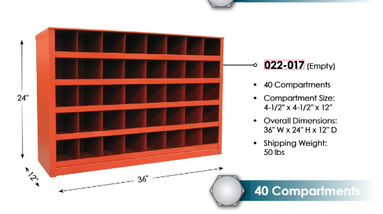 40 compartments Merchandiser